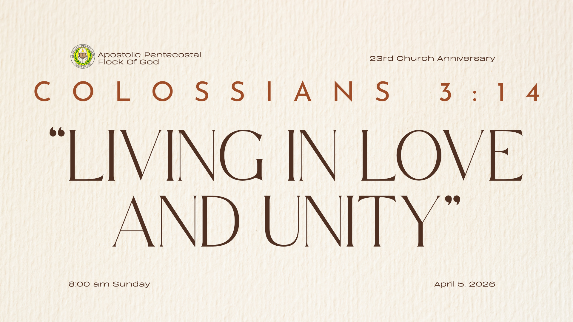 APFG Manila - 23rd Church Anniversary poster or event image